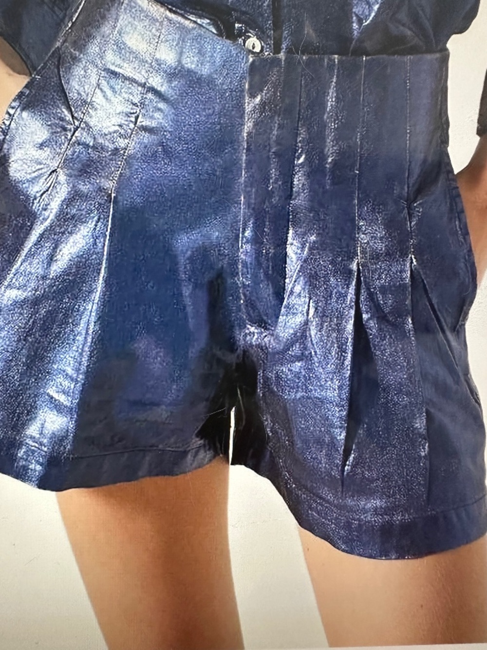 House Of Harlow 1960 metallic Blue Tank and short set